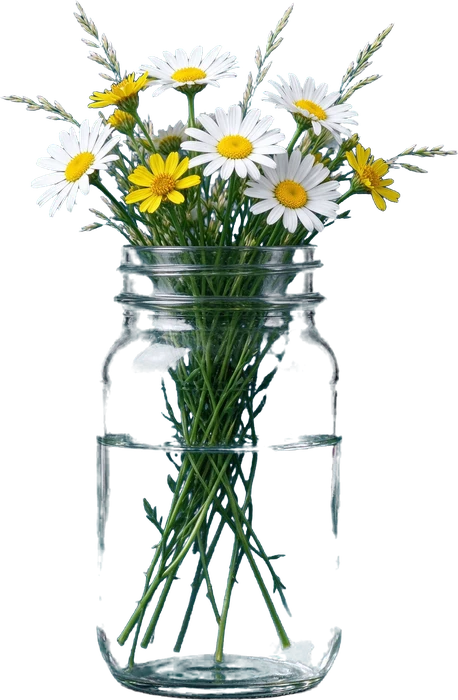Jar of wildflowers